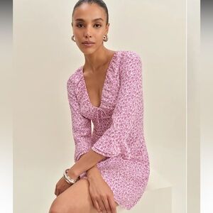 Reformation Lyssa Dress Pink - Size 2
